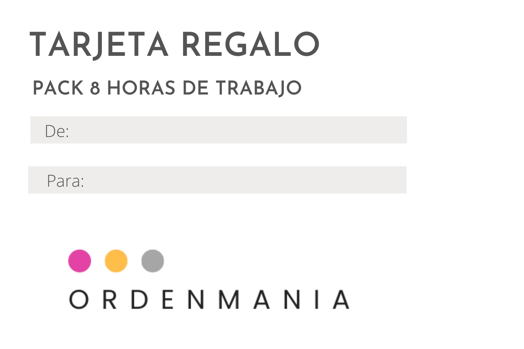 Tarjeta Regalo 8 horas enero 23